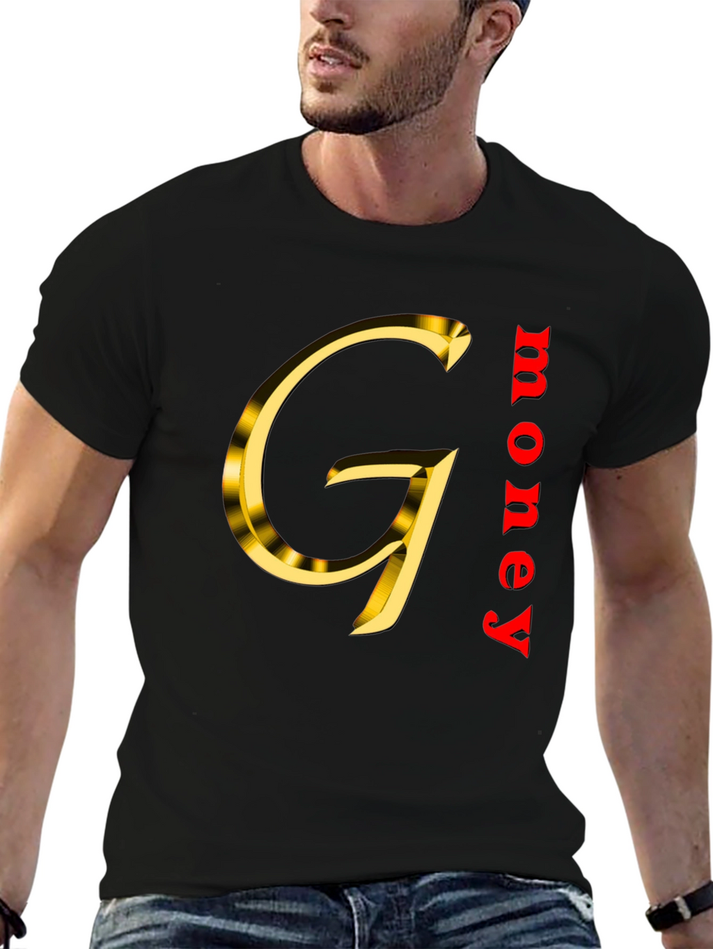 Gold G Money Black T-Shirt