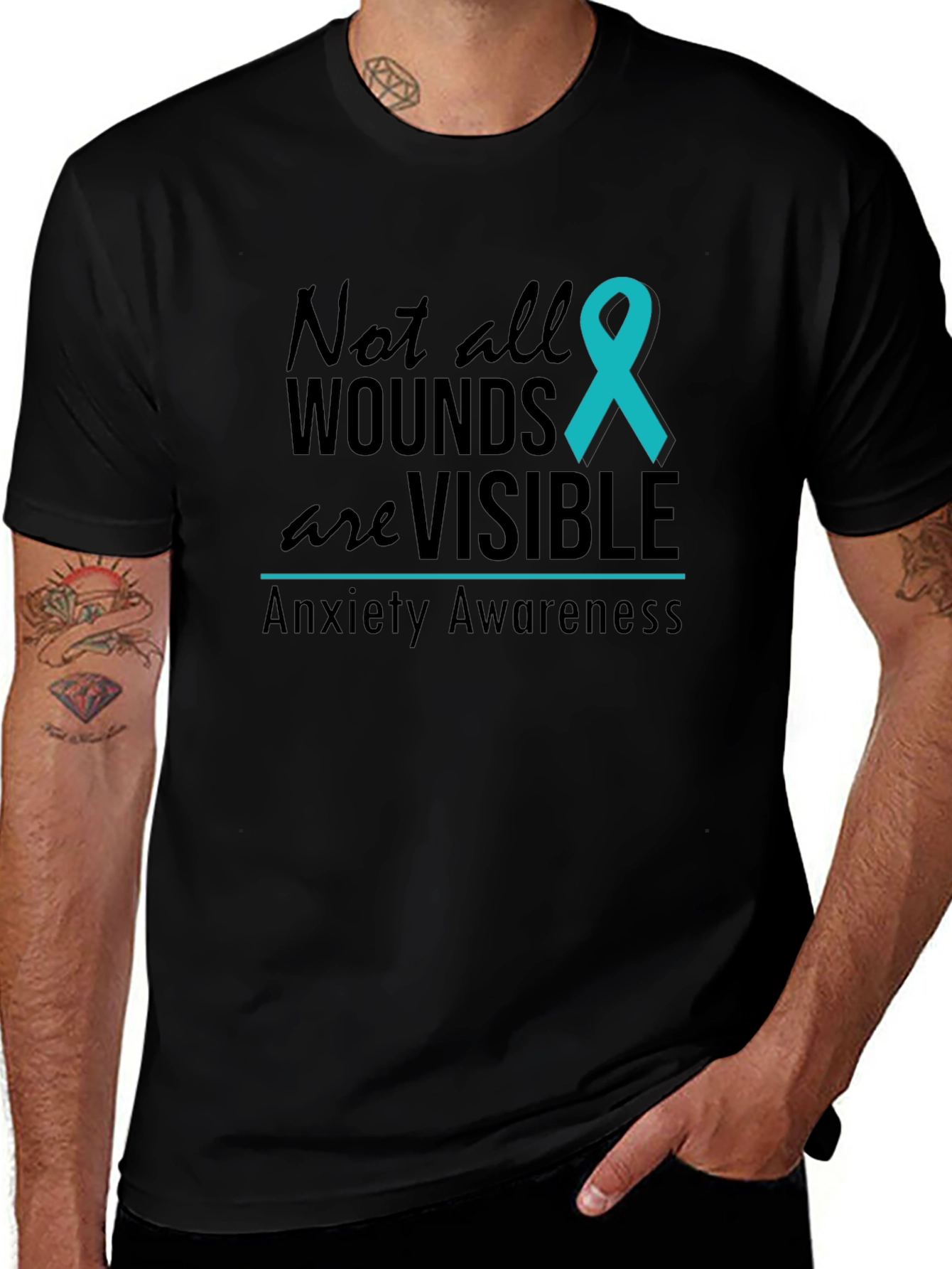 Anxiety Awareness T-Shirt - Not All Wounds are Visible
