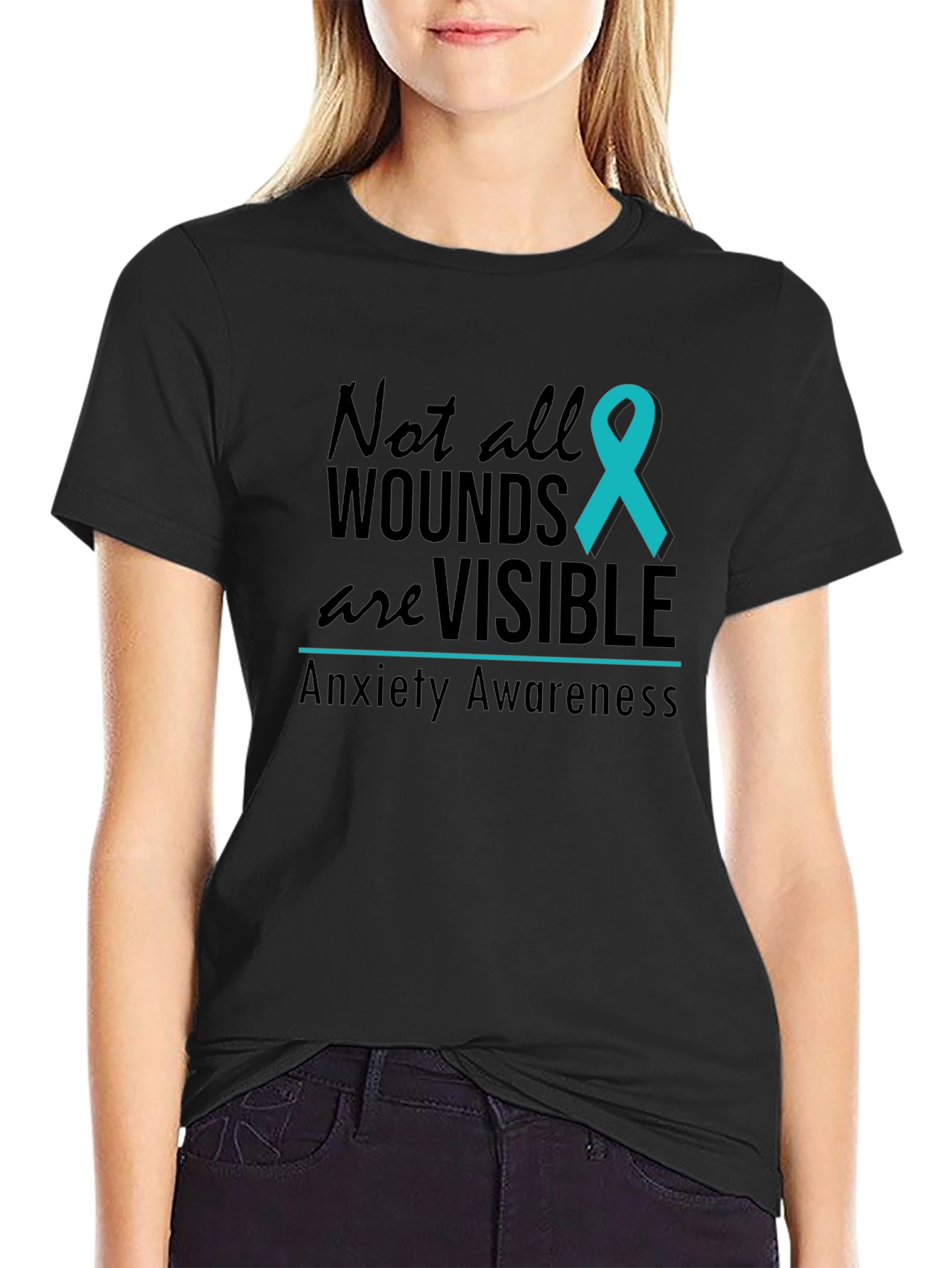 Anxiety Awareness T-Shirt - Not All Wounds are Visible
