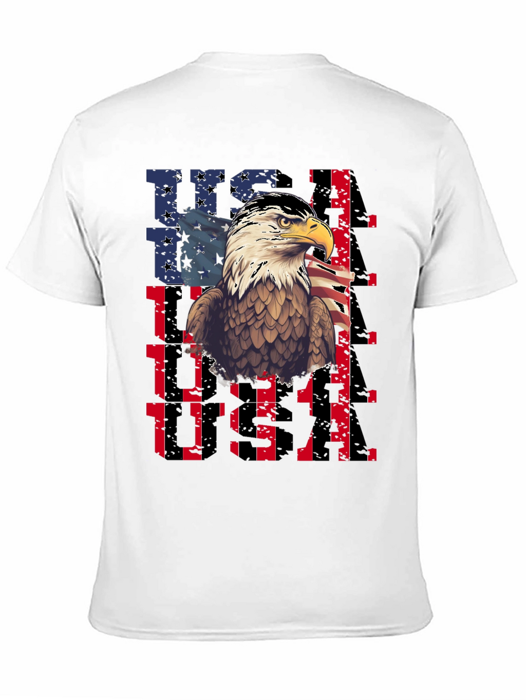 USA Eagle Graphic Tee Patriotic Mens T-Shirt
