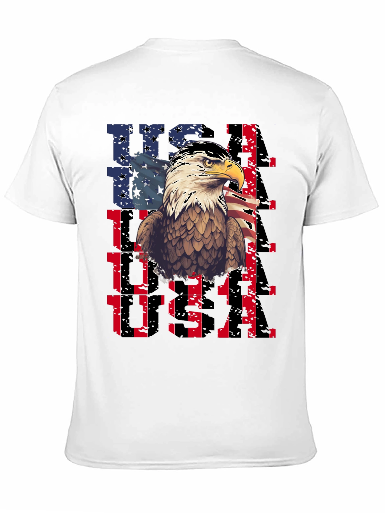 USA Eagle Graphic Tee Patriotic Mens T-Shirt