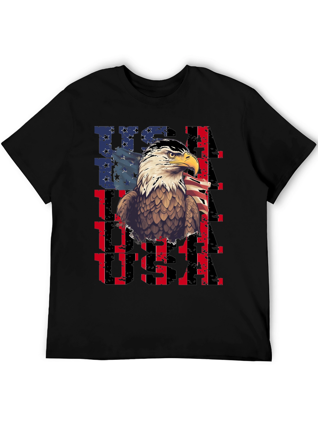 USA Eagle Graphic Tee Patriotic Mens T-Shirt