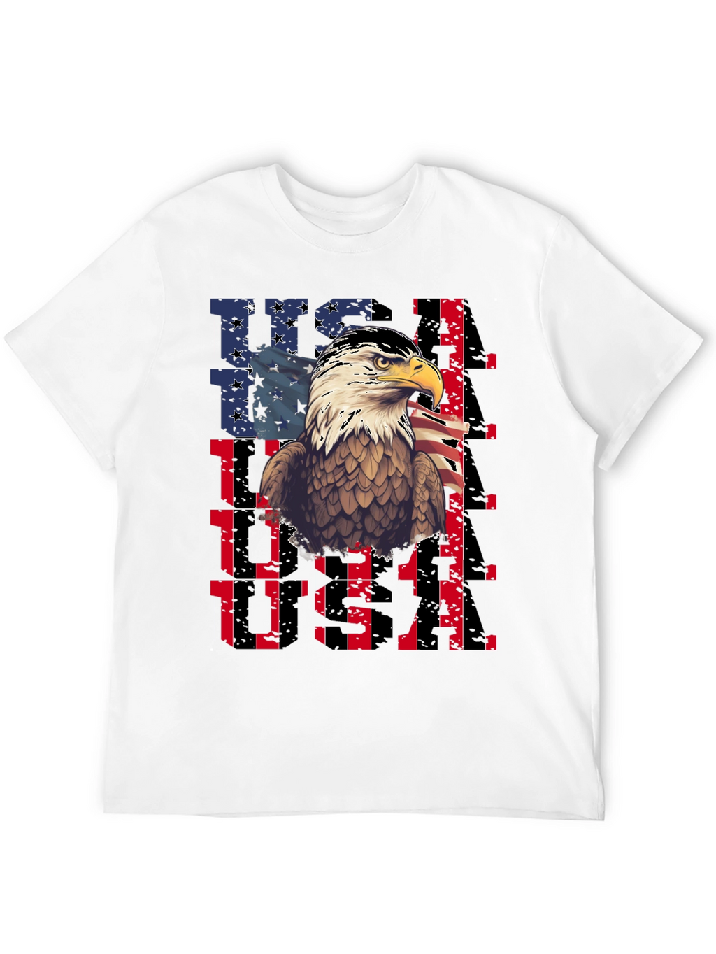 USA Eagle Graphic Tee Patriotic Mens T-Shirt