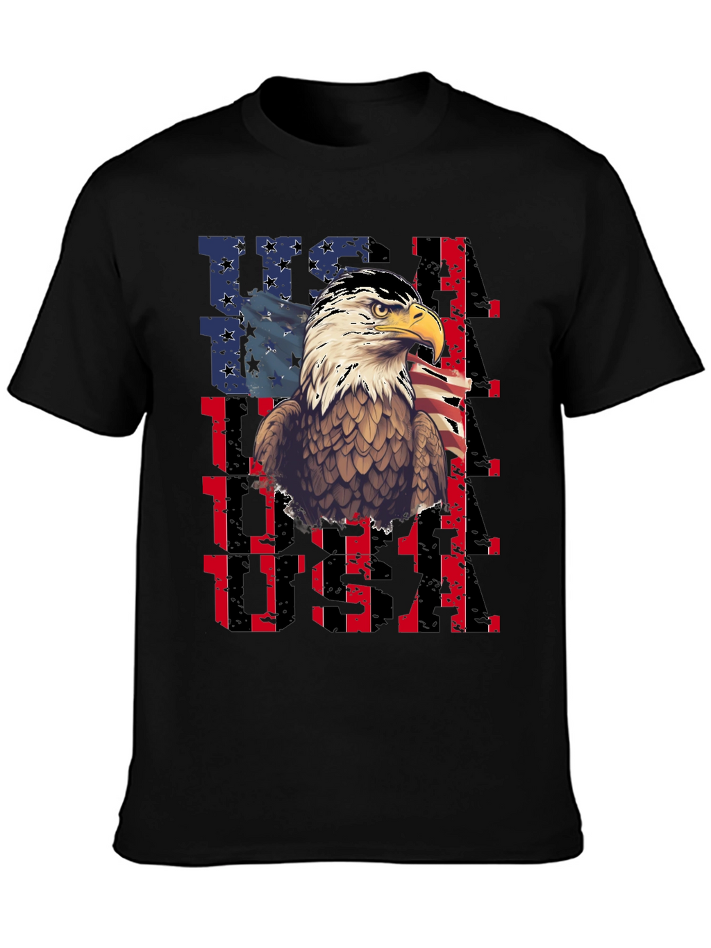 USA Eagle Graphic Tee Patriotic Mens T-Shirt
