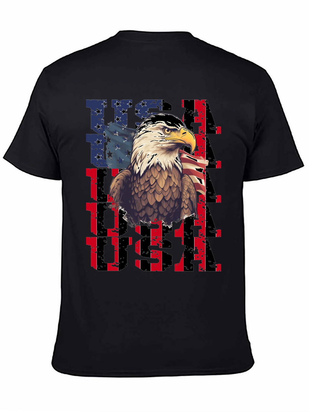 USA Eagle Graphic Tee Patriotic Mens T-Shirt