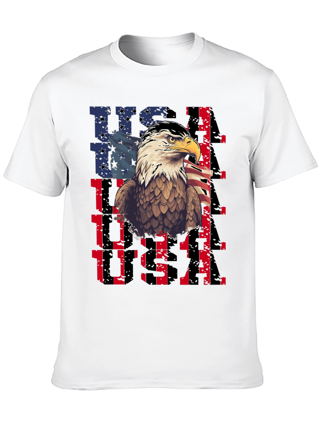 USA Eagle Graphic Tee Patriotic Mens T-Shirt