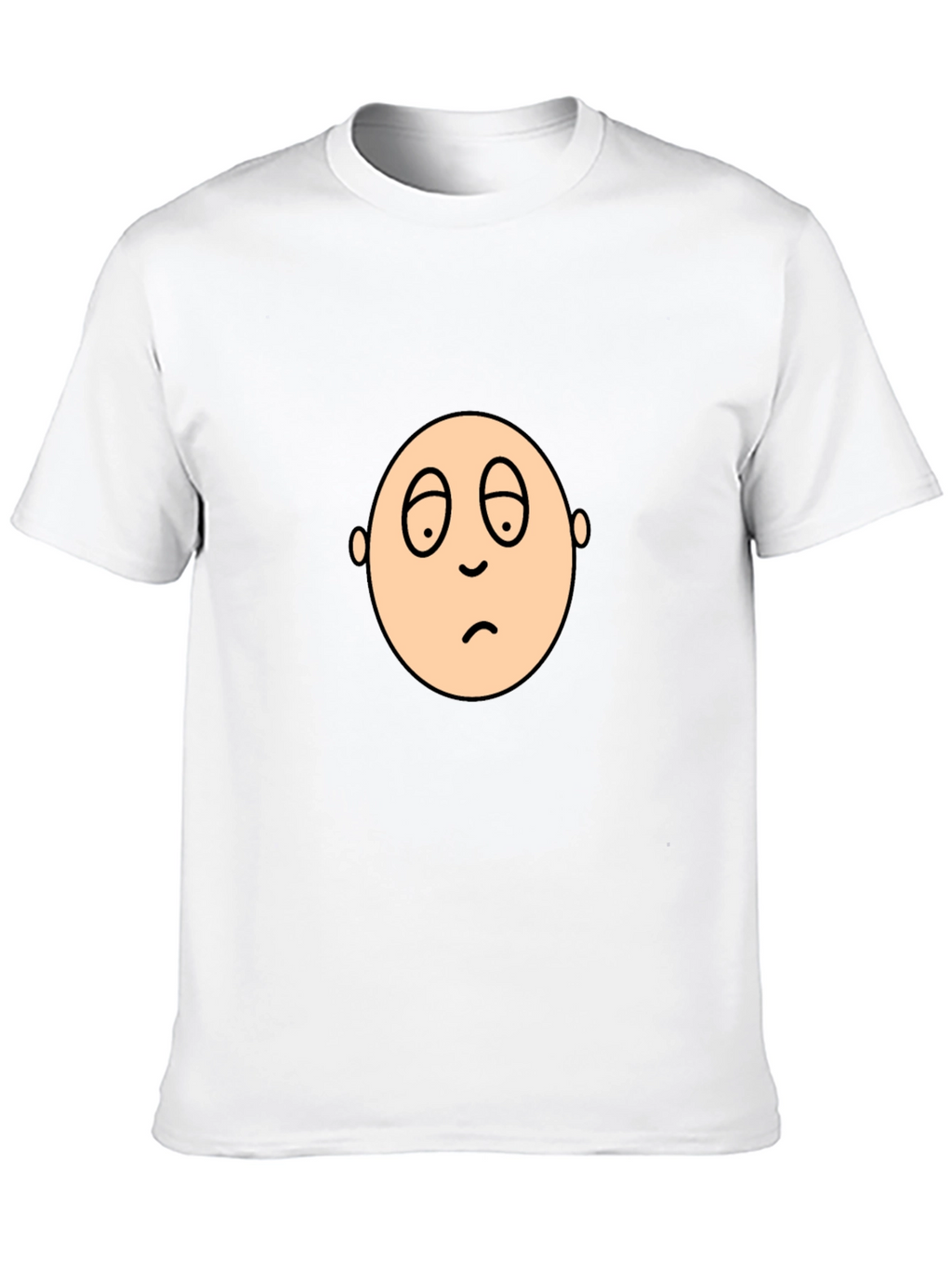 Sad Face Graphic Black T-Shirt