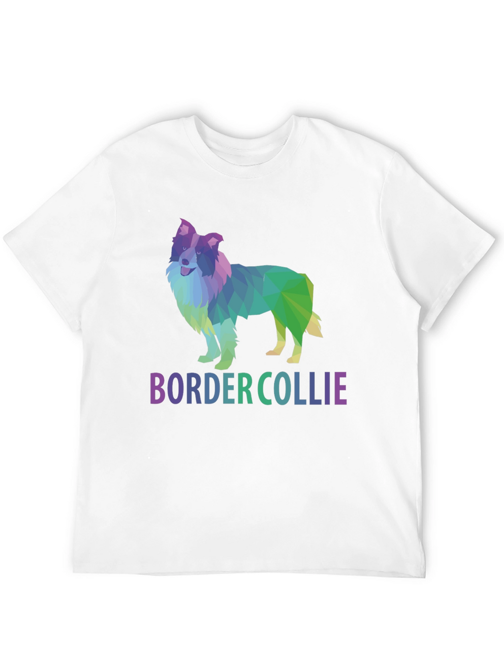 Geometric Border Collie Graphic T-Shirt