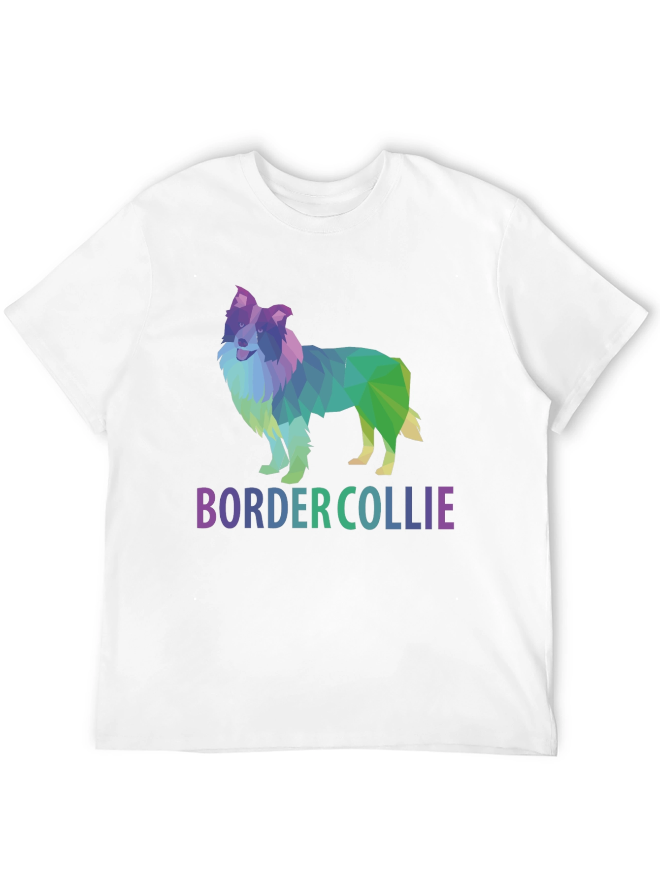 Geometric Border Collie Graphic T-Shirt