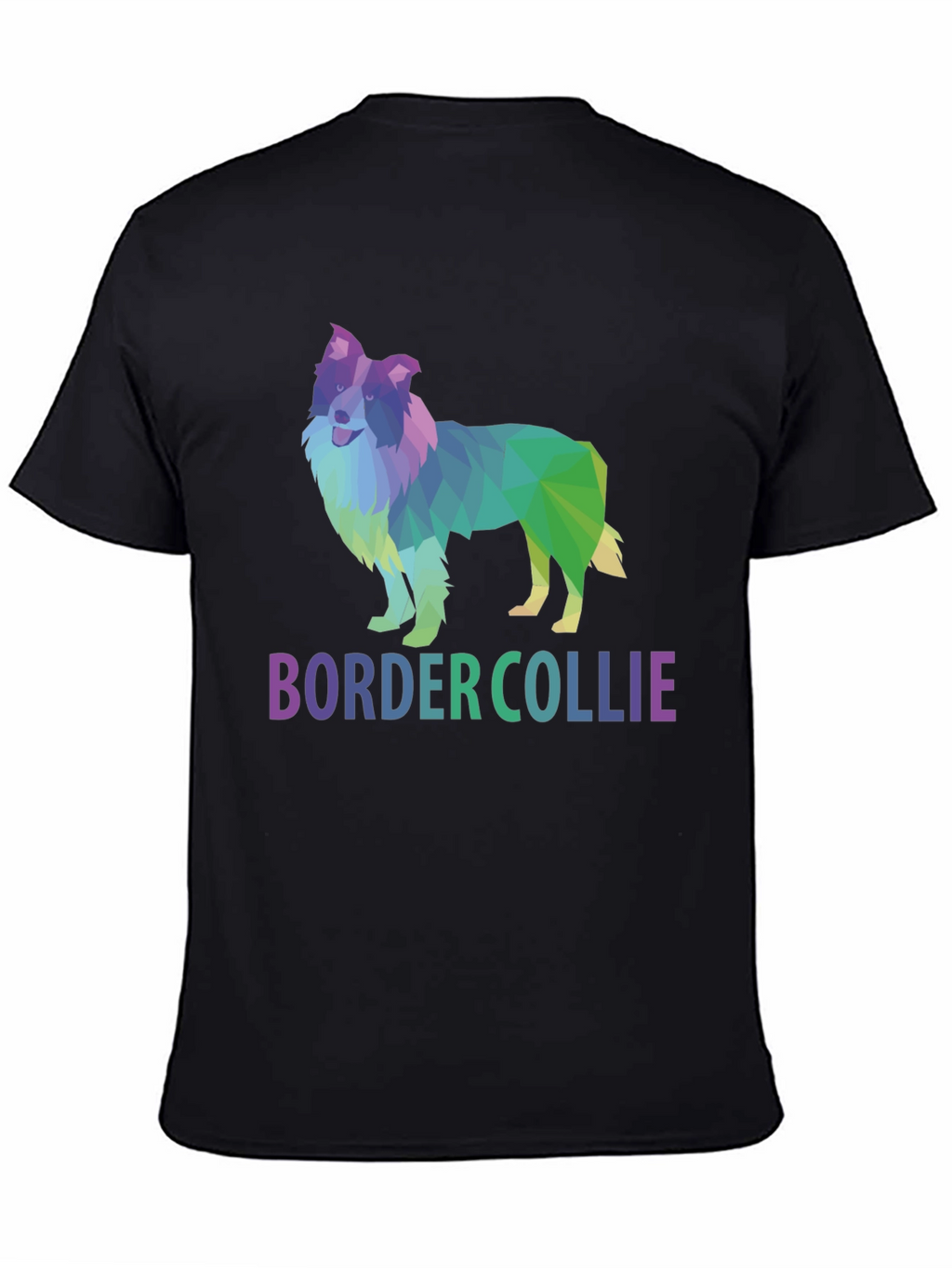 Geometric Border Collie Graphic T-Shirt