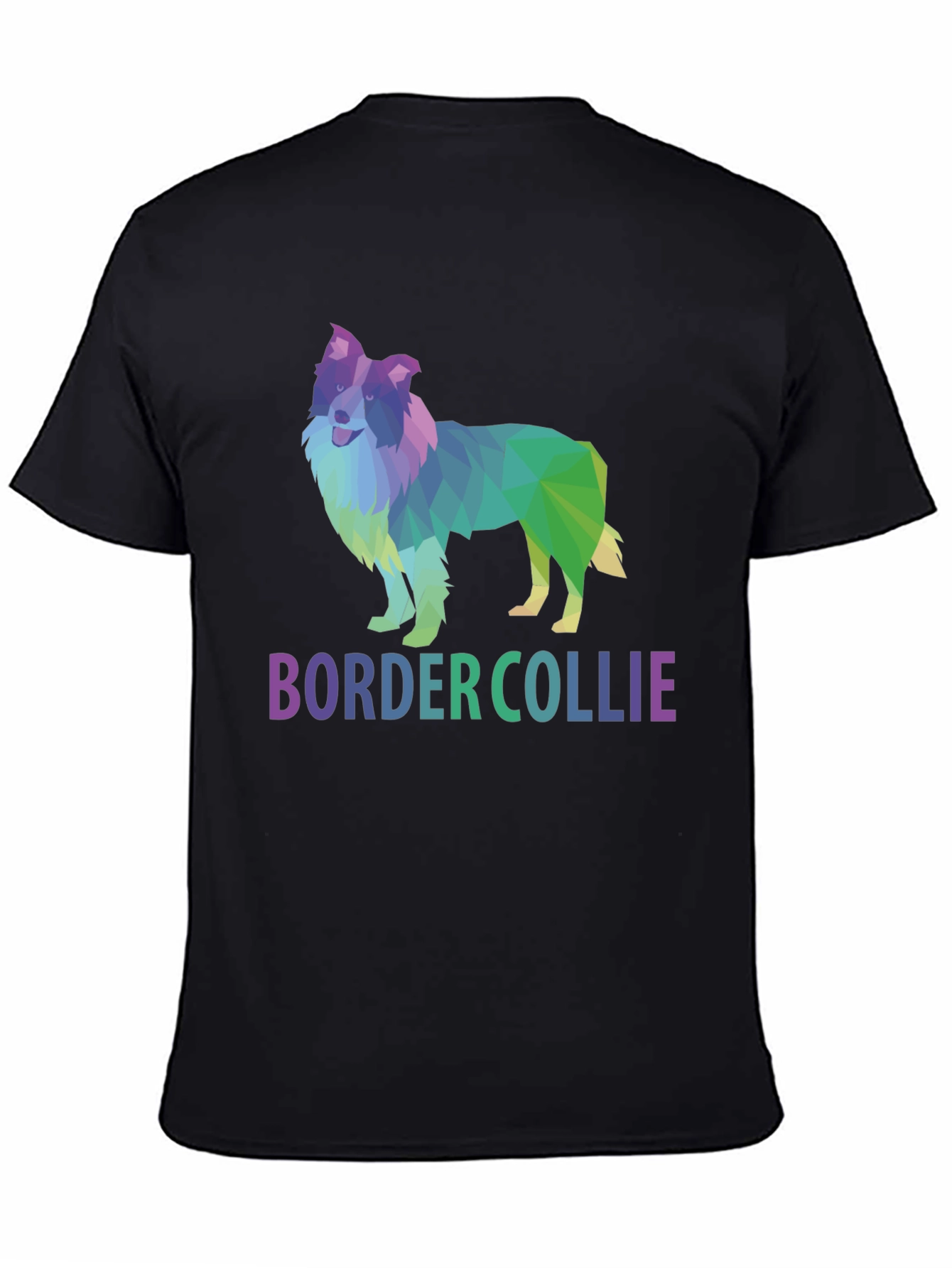 Geometric Border Collie Graphic T-Shirt