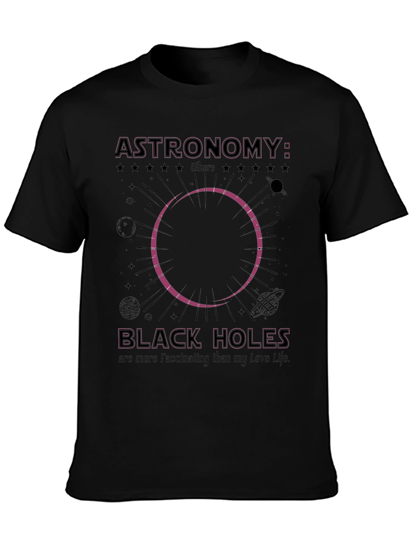 Astronomy Black Holes Graphic T-Shirt