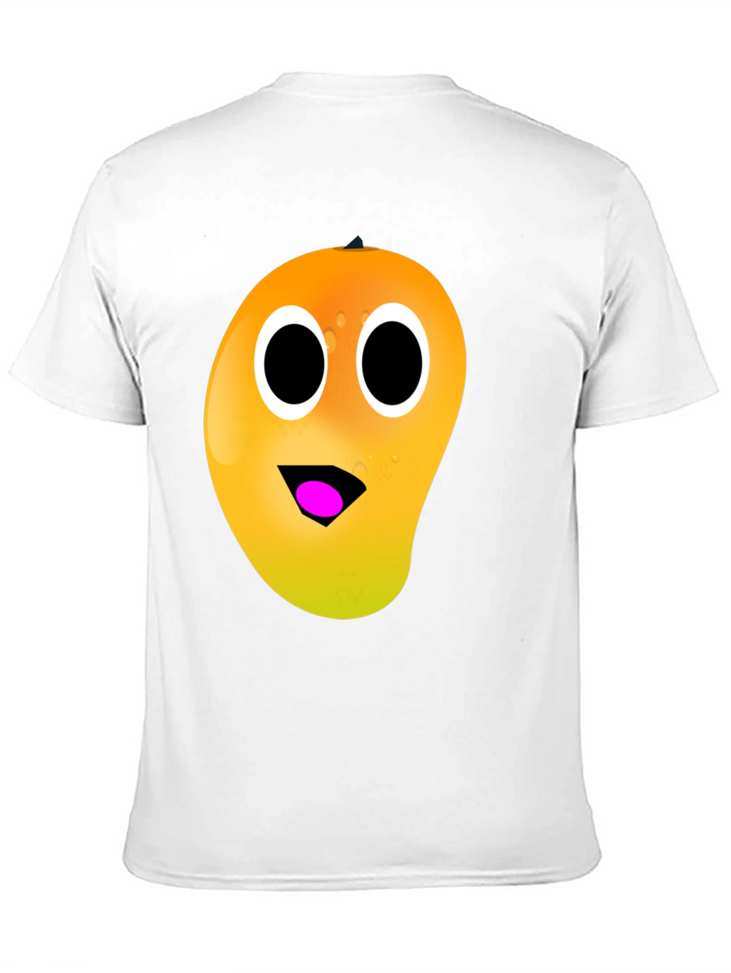 Funny Mango Face T-Shirt - Black Casual Tee