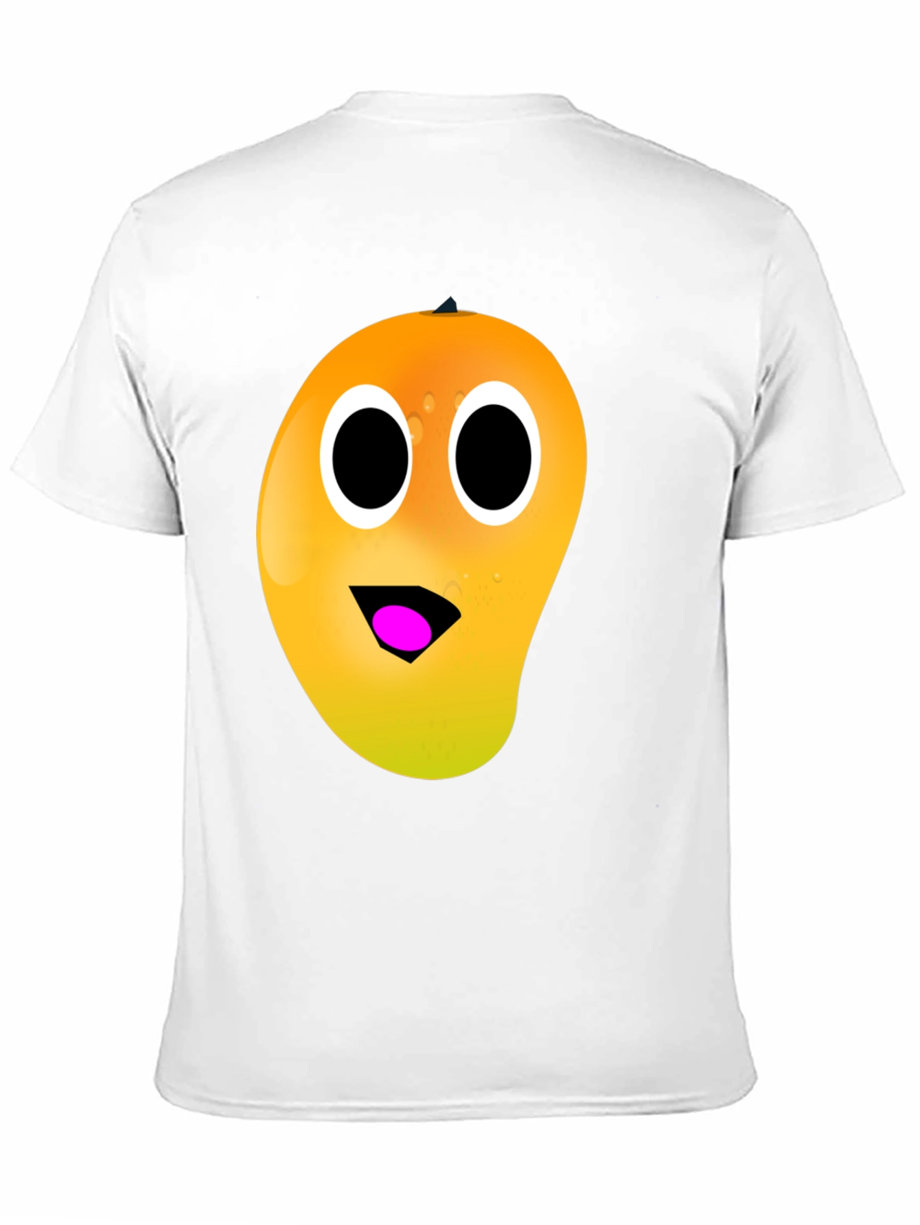Funny Mango Face T-Shirt - Black Casual Tee