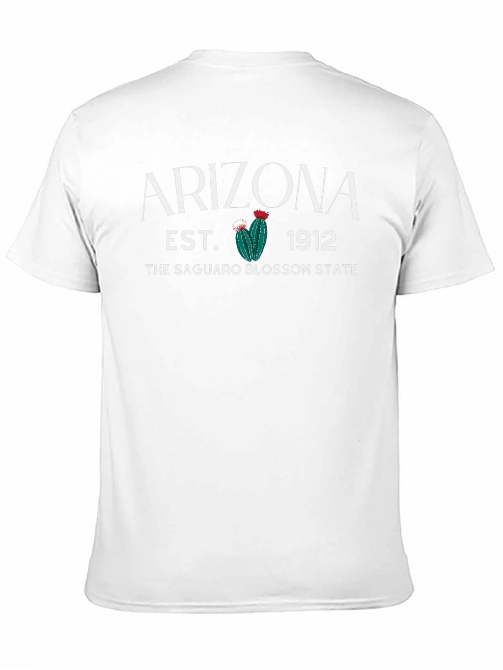 Arizona Saguaro Blossom State Black T-Shirt