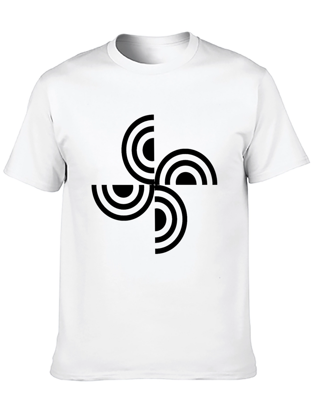 Geometric Basque Cross Black T-Shirt