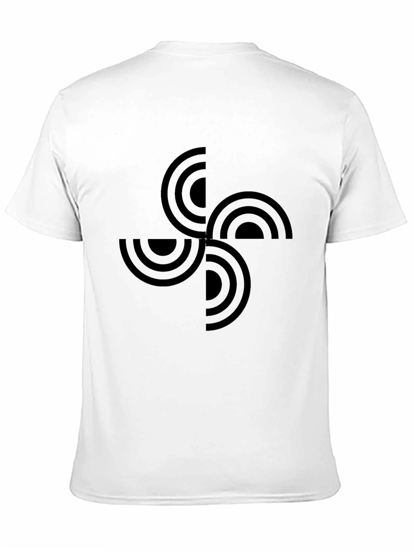 Geometric Basque Cross Black T-Shirt