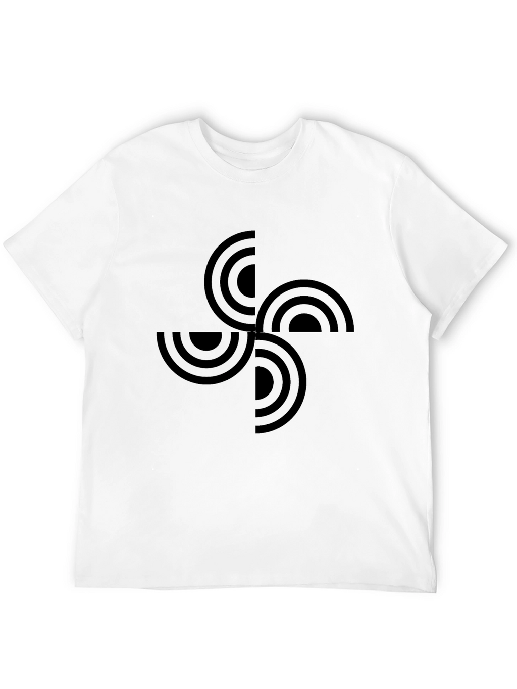 Geometric Basque Cross Black T-Shirt