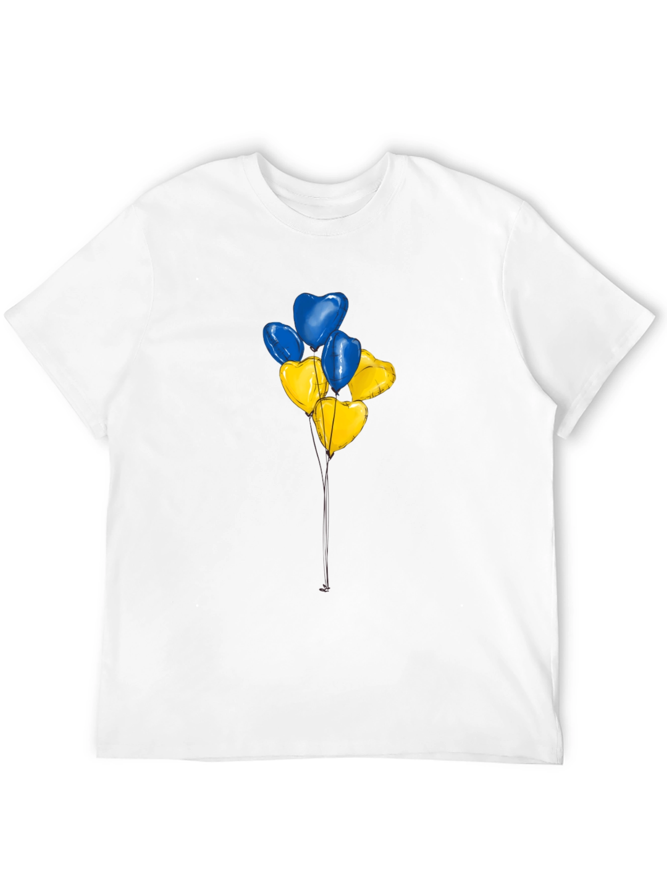 Ukraine Heart Balloons Graphic Tee