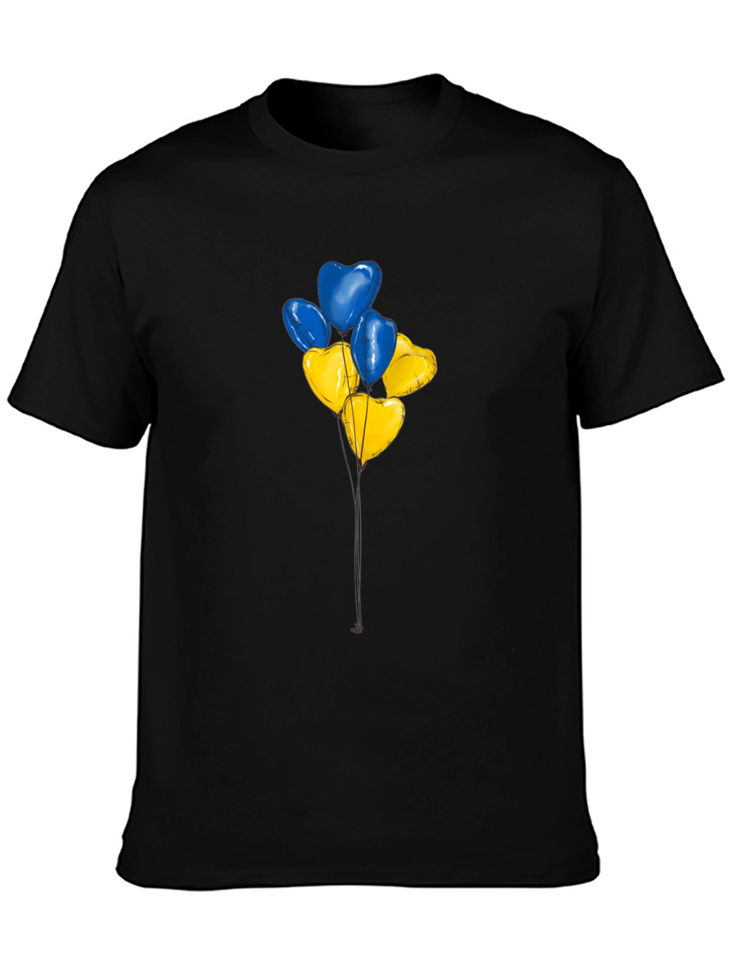 Ukraine Heart Balloons Graphic Tee