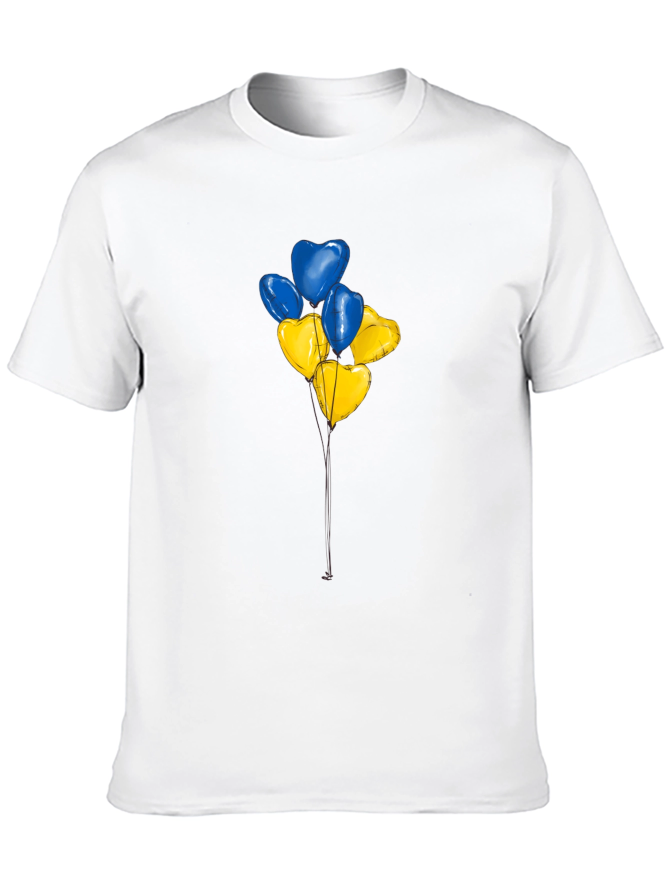Ukraine Heart Balloons Graphic Tee