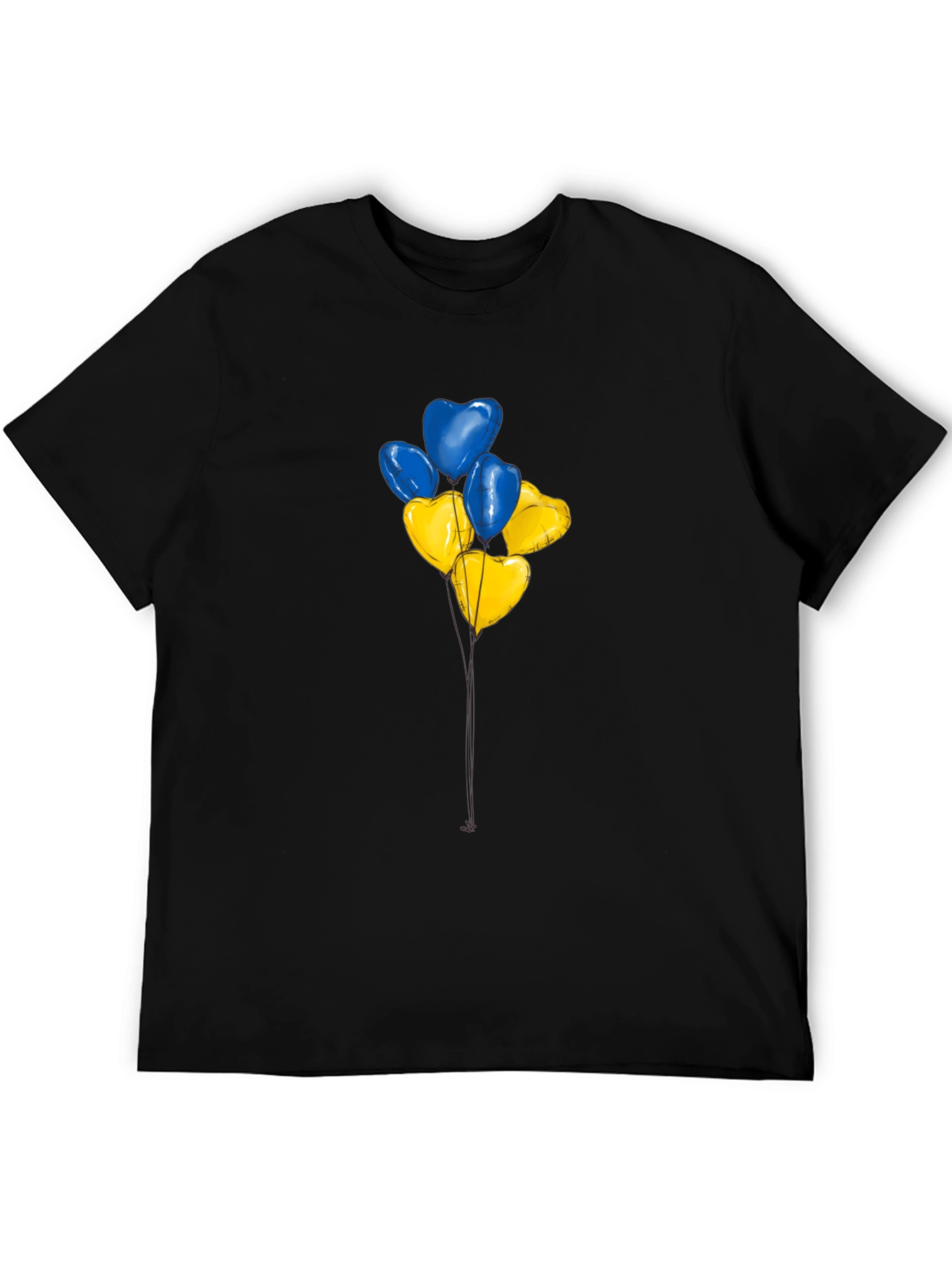 Ukraine Heart Balloons Graphic Tee