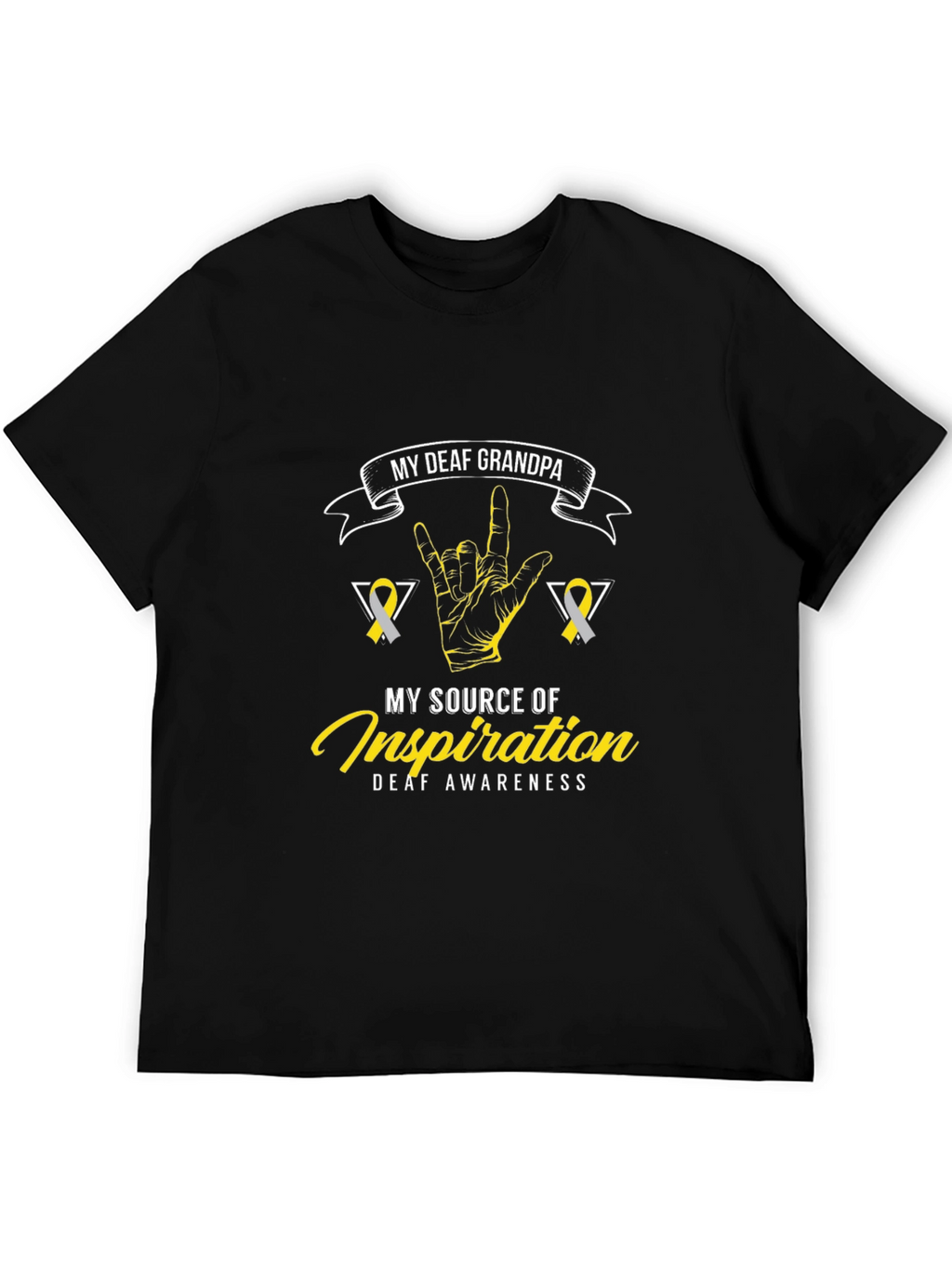 Deaf Grandpa Awareness T-Shirt