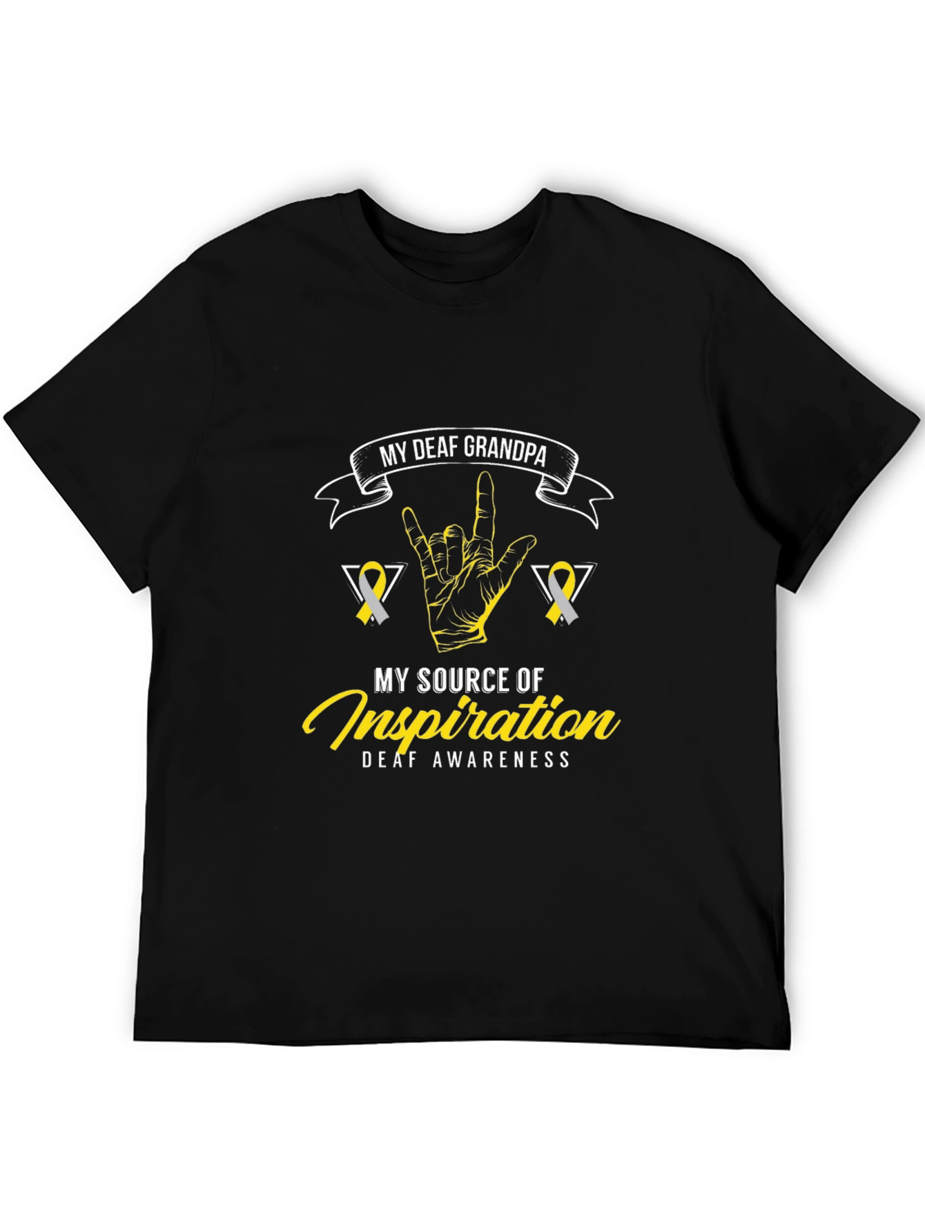 Deaf Grandpa Awareness T-Shirt