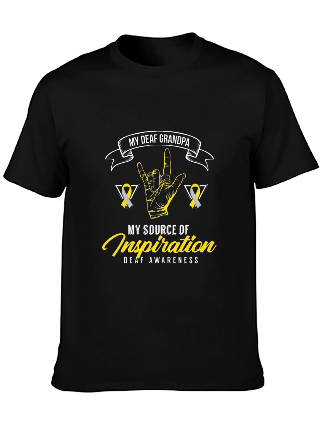 Deaf Grandpa Awareness T-Shirt