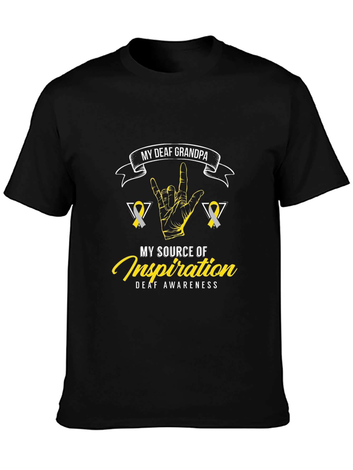Deaf Grandpa Awareness T-Shirt