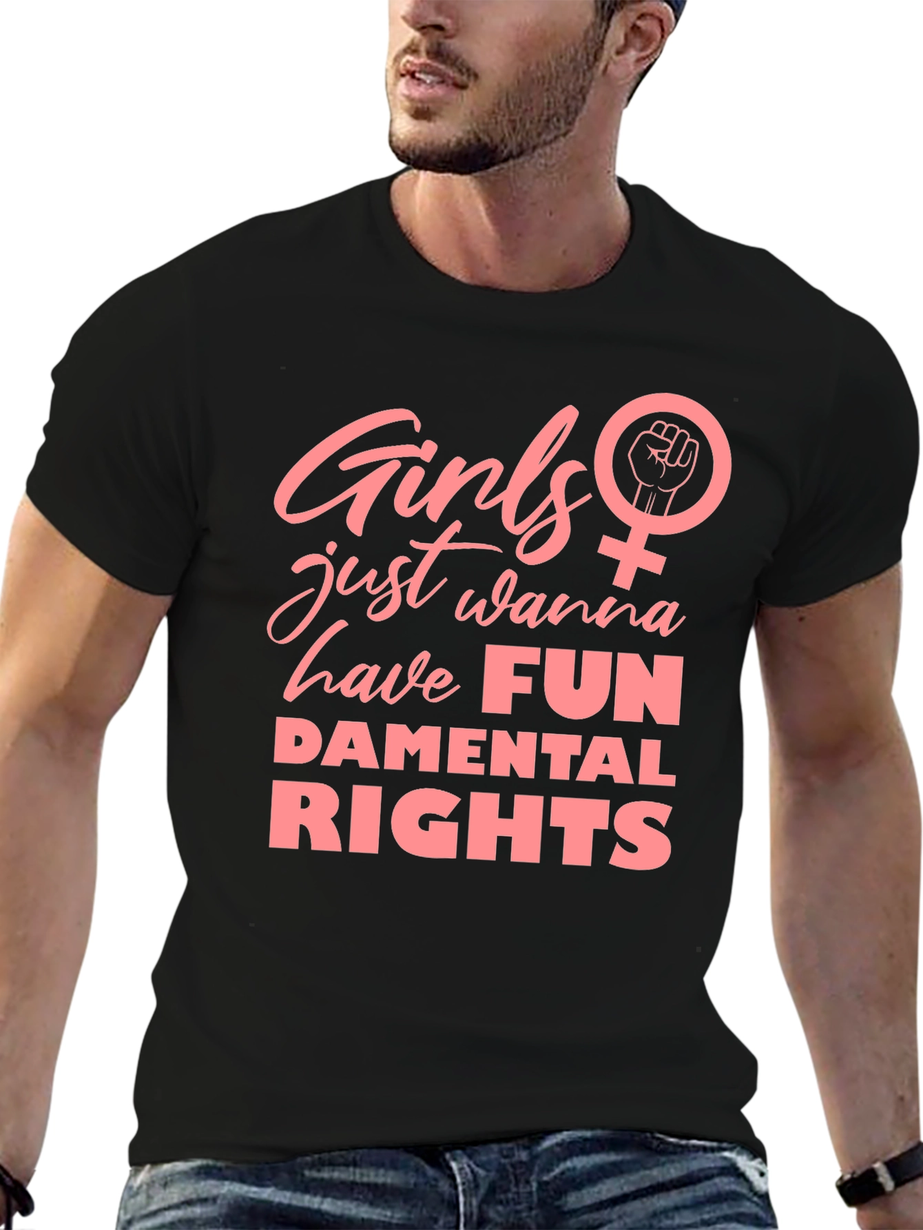 Feminist Graphic Tee - Girls Just Wanna Have Fun Damental Rights