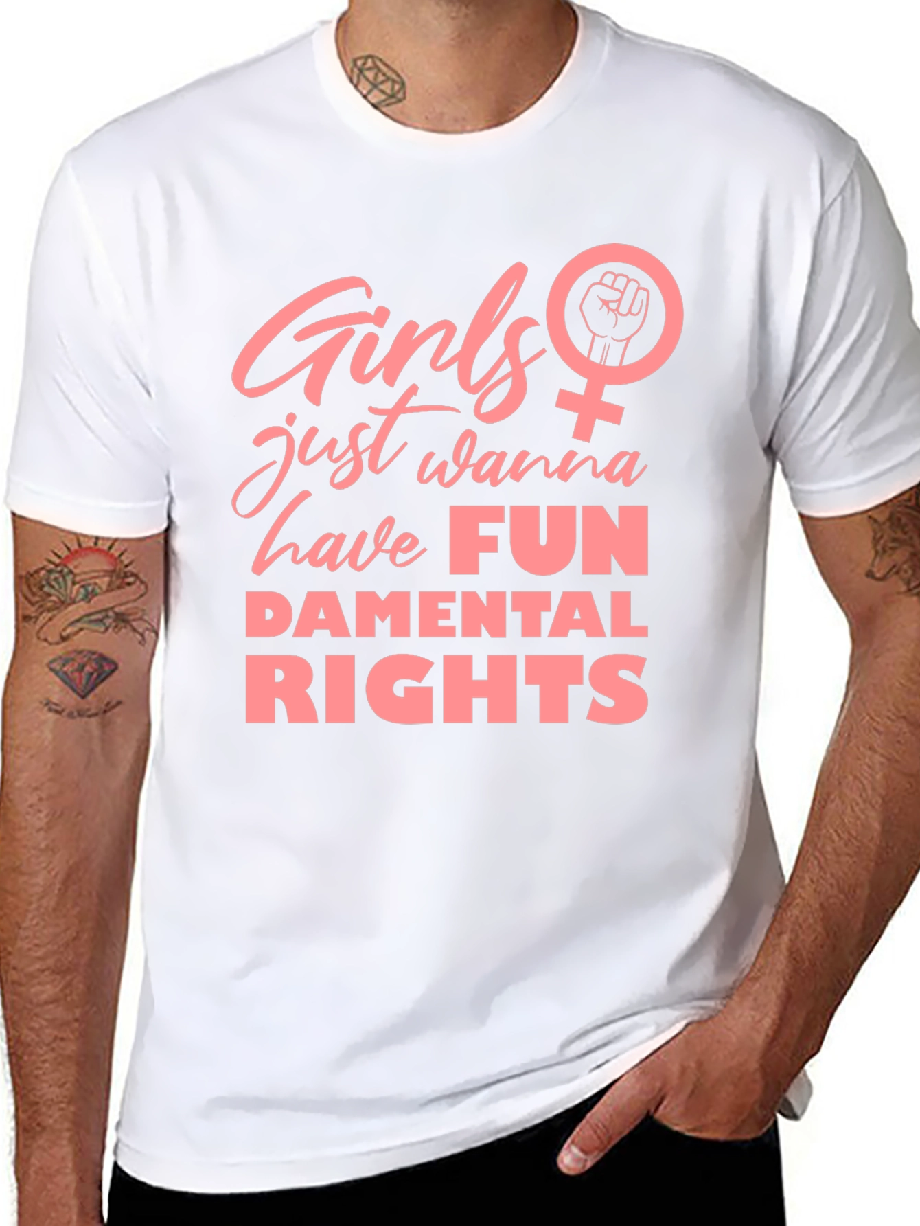 Feminist Graphic Tee - Girls Just Wanna Have Fun Damental Rights