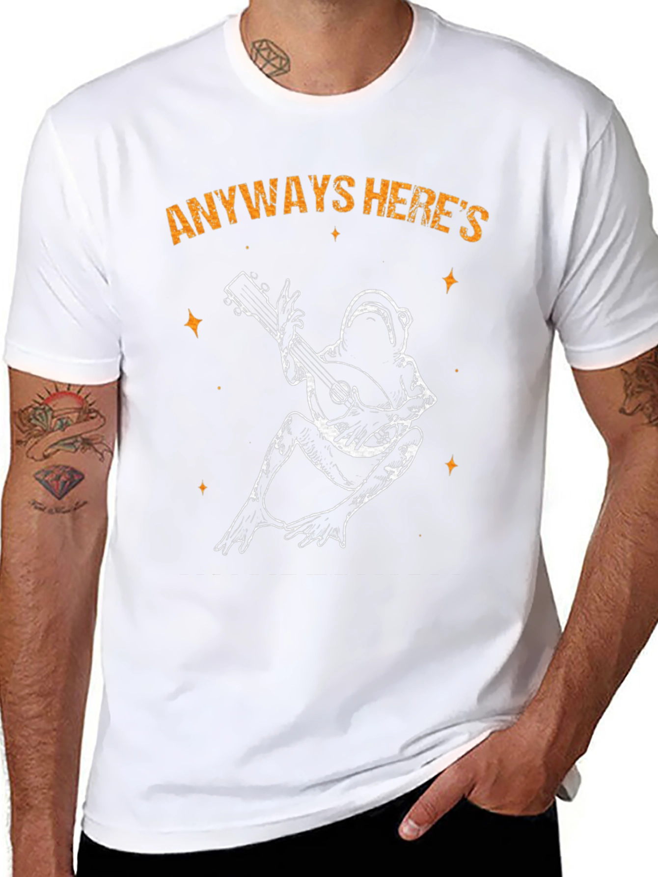 Frog Playing Banjo T-Shirt - Anyways Heres