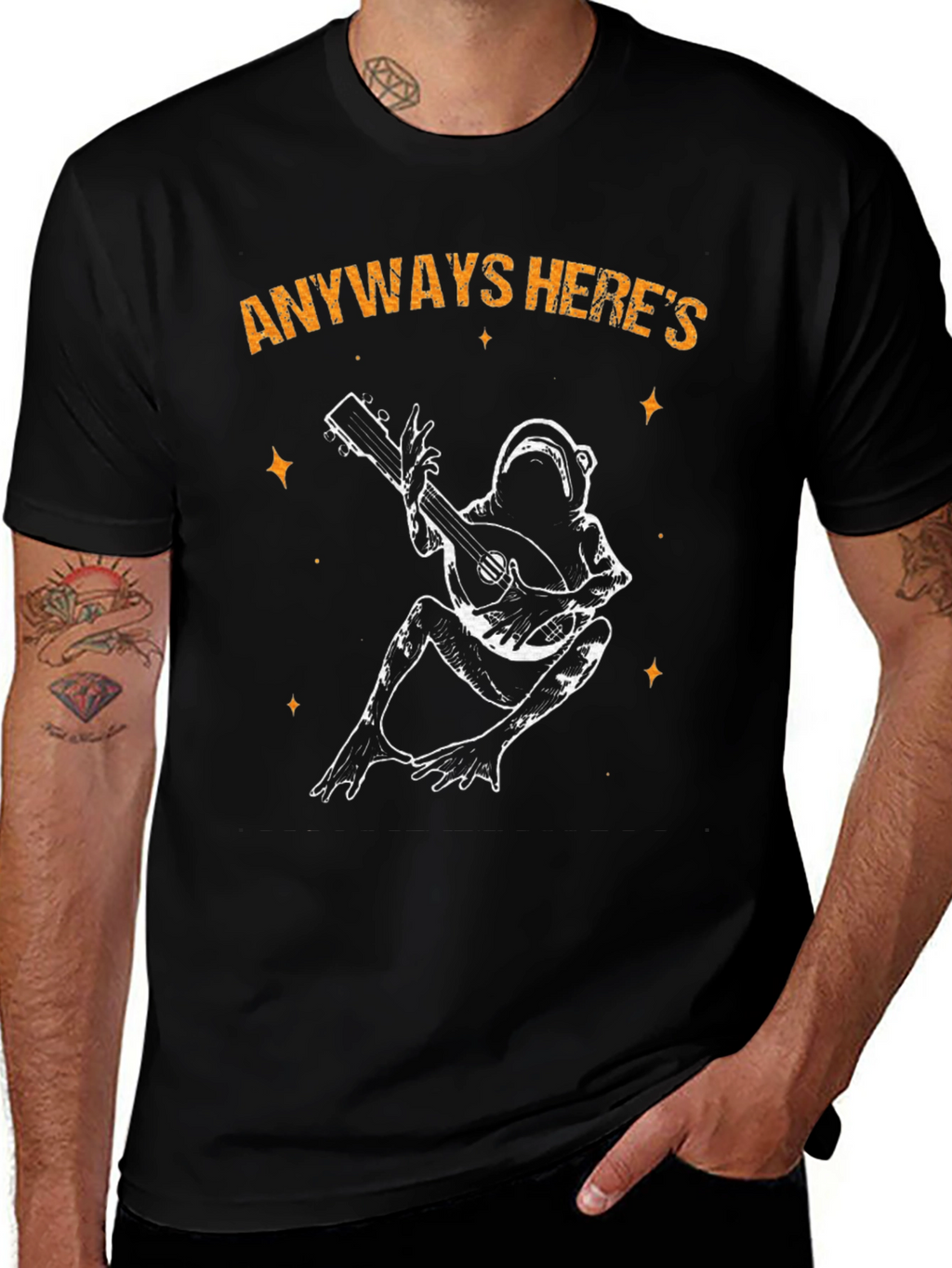 Frog Playing Banjo T-Shirt - Anyways Heres
