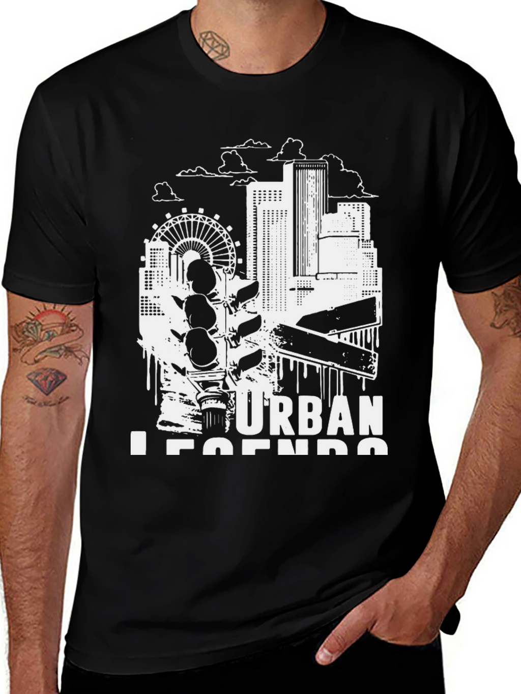 Urban Legends Black Graphic Tee