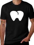 Dentist Tooth Graphic Tee - Black Cotton T-Shirt