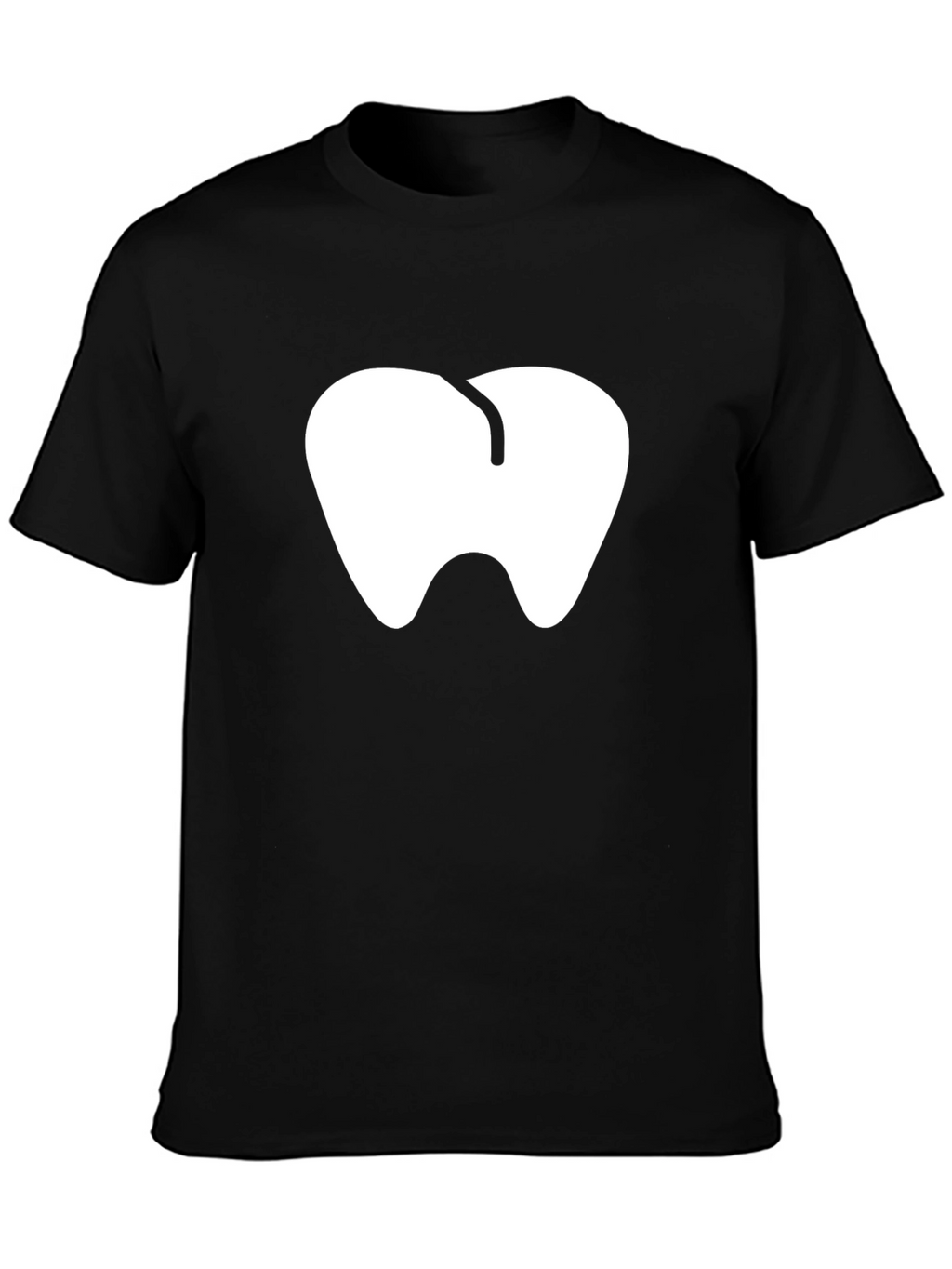 Dentist Tooth Graphic Tee - Black Cotton T-Shirt