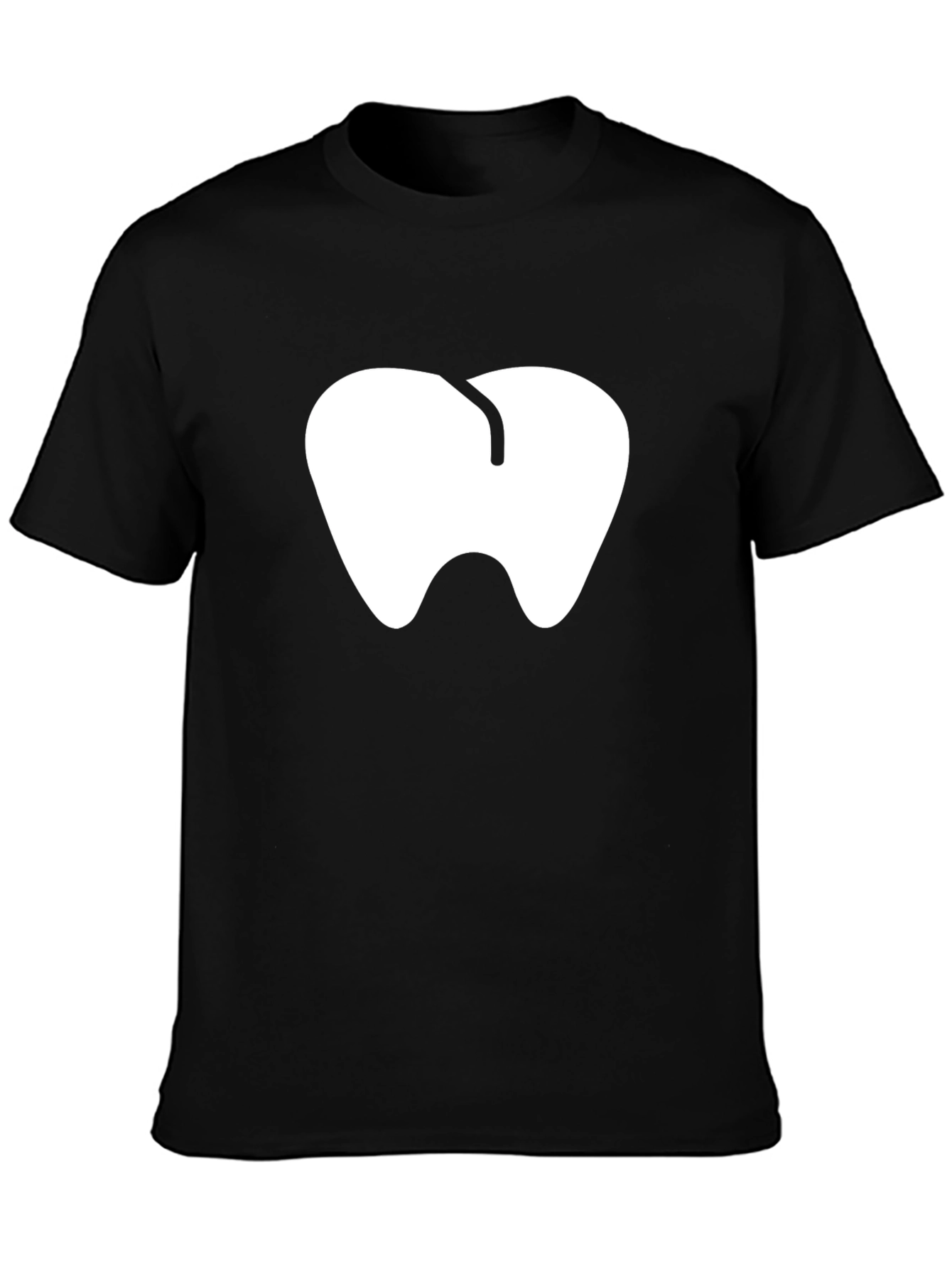 Dentist Tooth Graphic Tee - Black Cotton T-Shirt