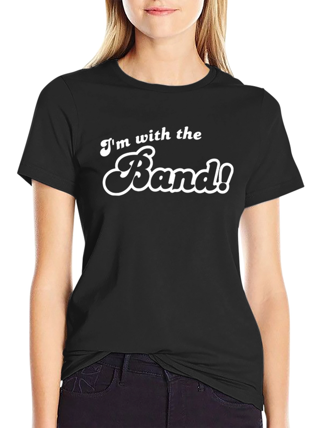 Im With The Band! Black Graphic Tee