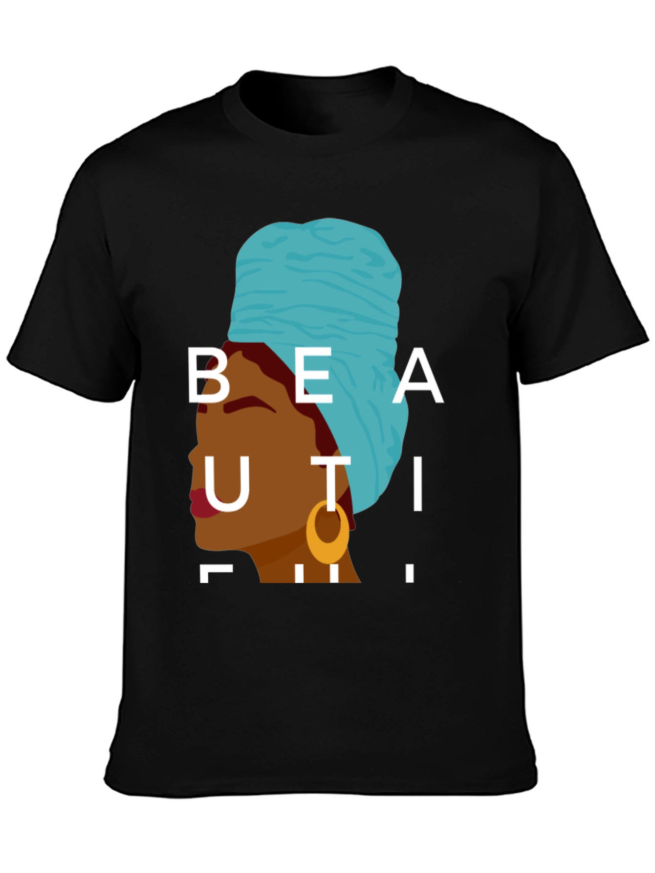 Beautiful Woman Graphic Tee - Stylish Black T-Shirt