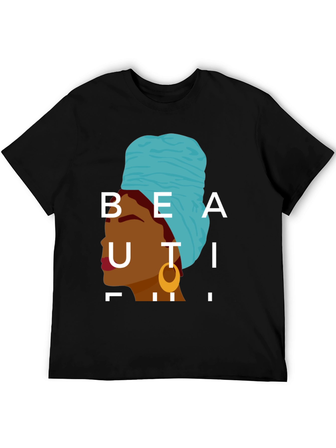 Beautiful Woman Graphic Tee - Stylish Black T-Shirt