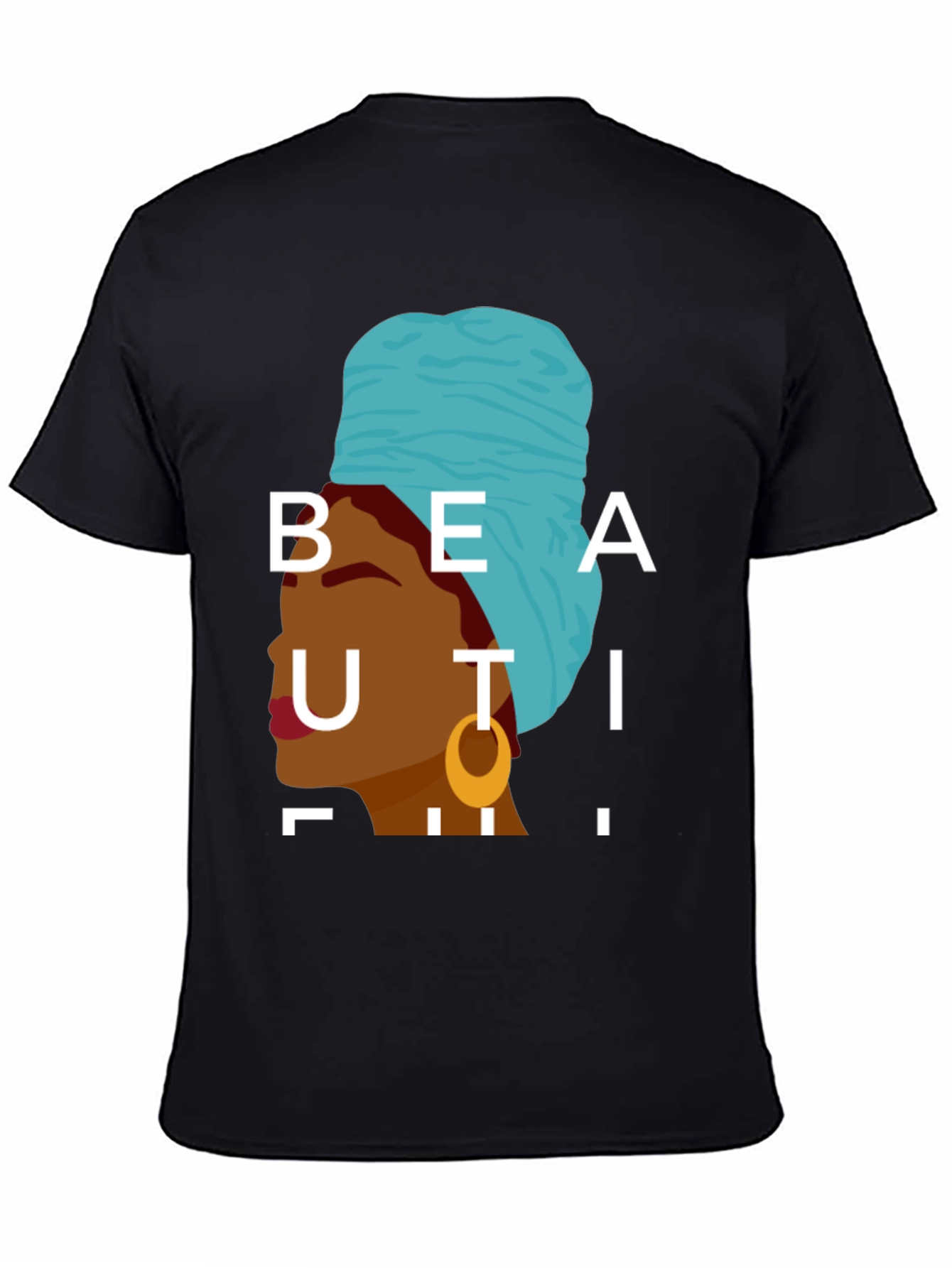 Beautiful Woman Graphic Tee - Stylish Black T-Shirt