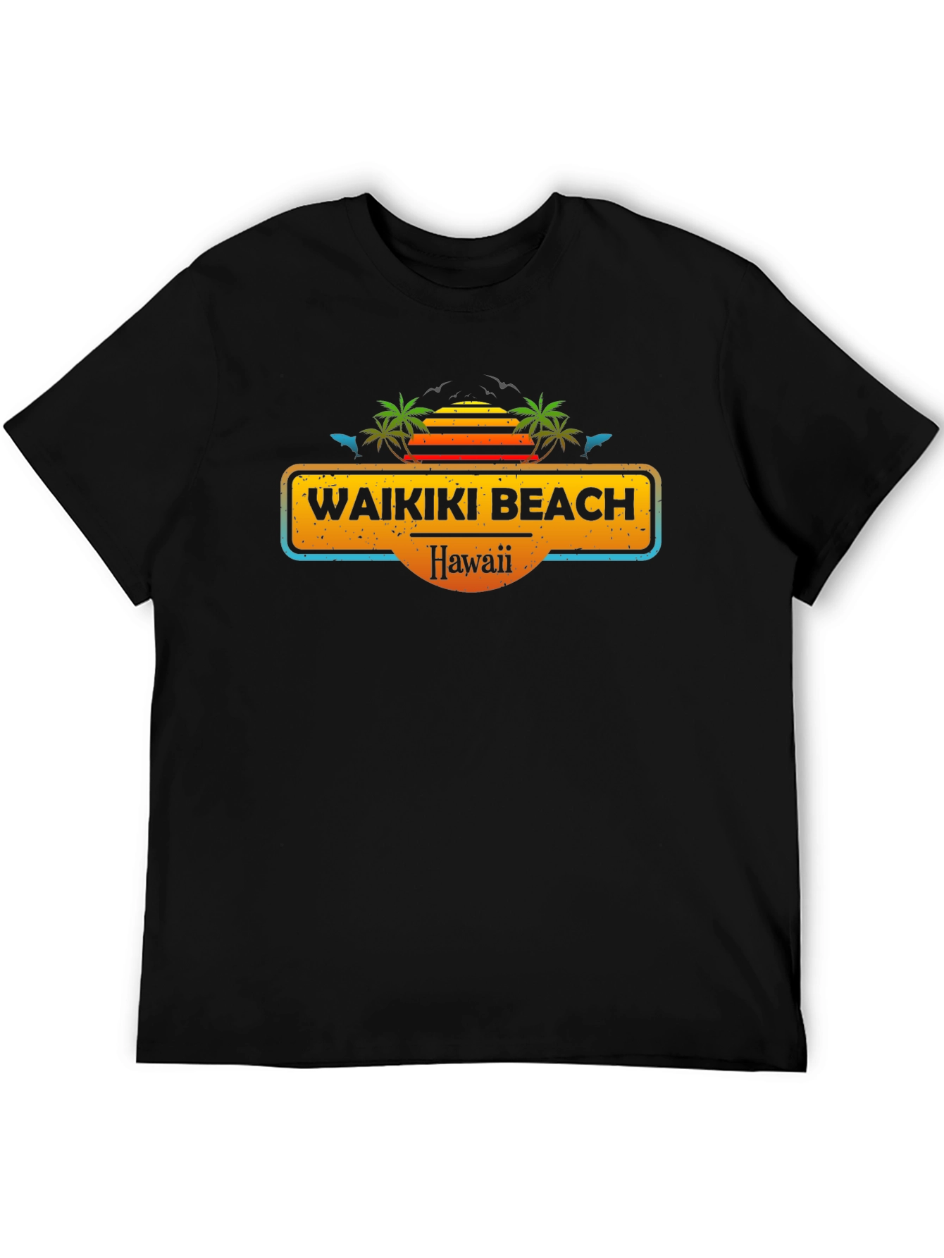 Waikiki Beach Hawaii Graphic T-Shirt