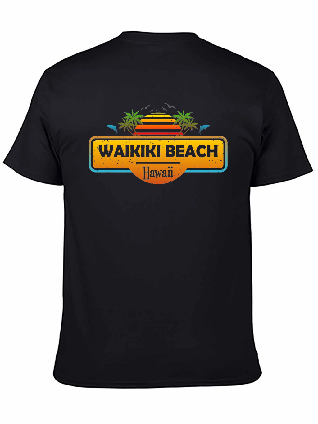 Waikiki Beach Hawaii Graphic T-Shirt