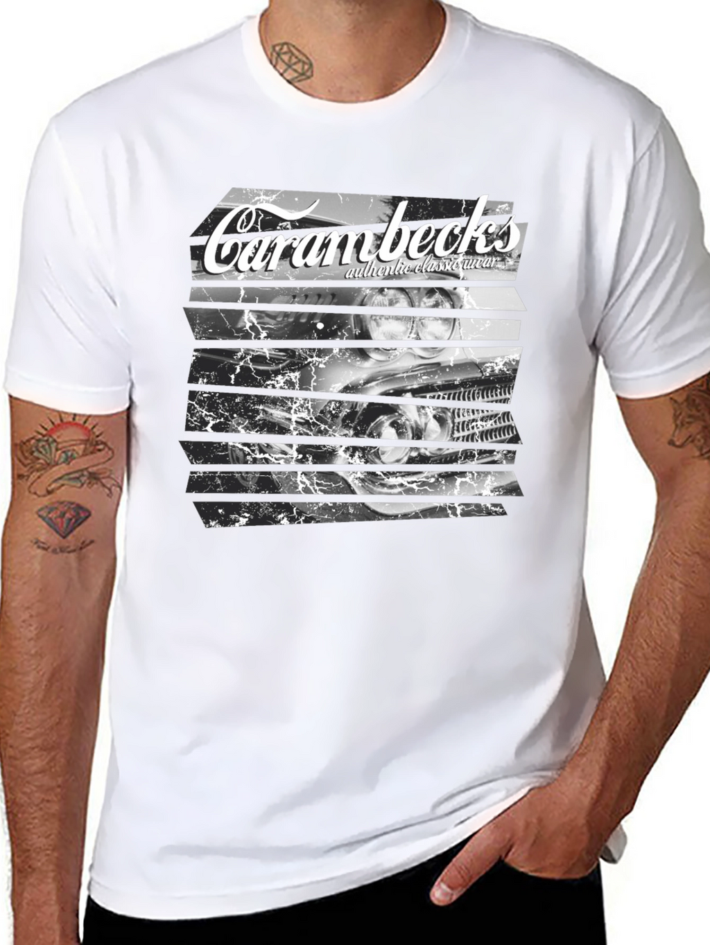 Carambecks Classic Car Graphic T-Shirt - Black