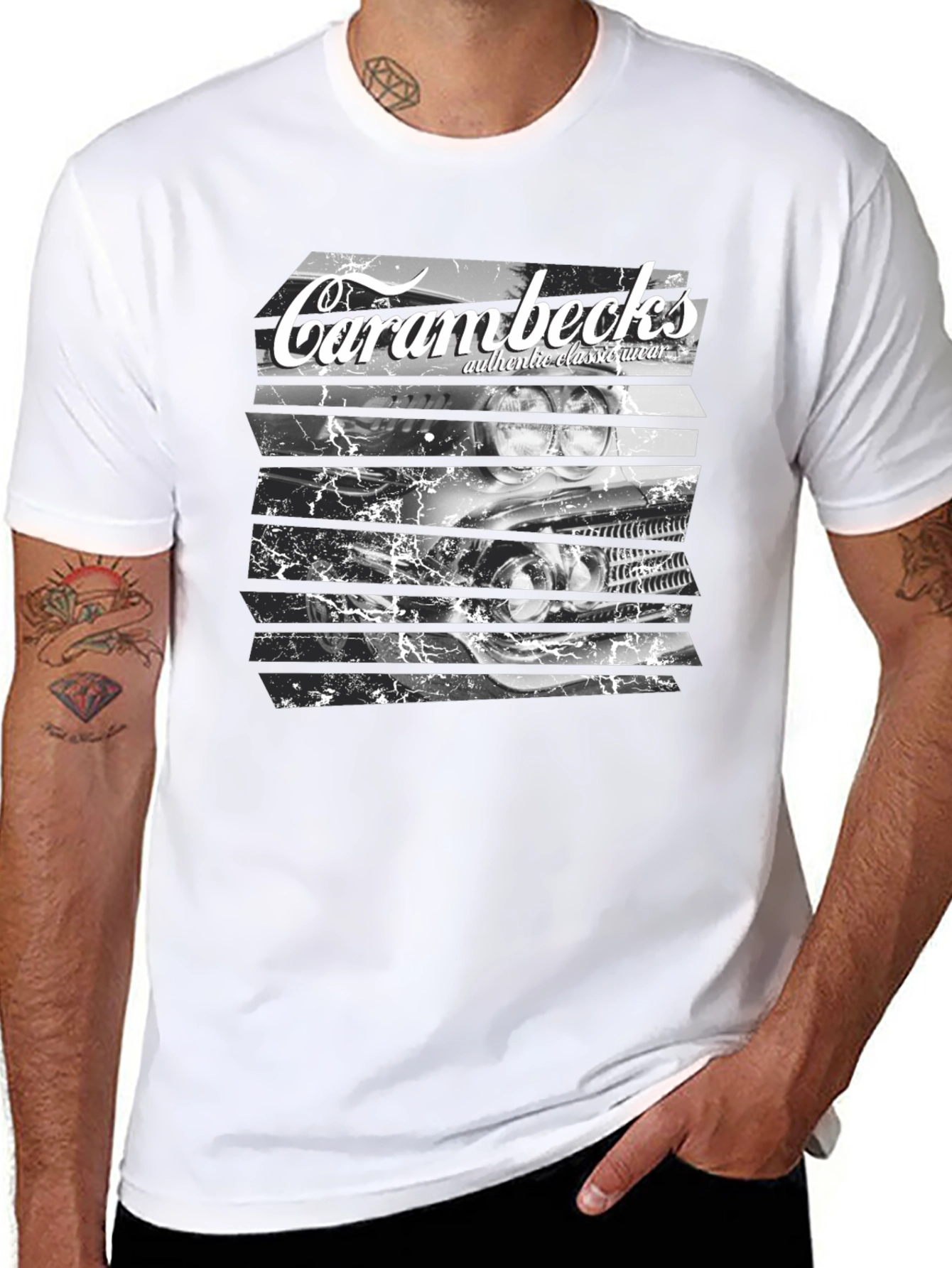 Carambecks Classic Car Graphic T-Shirt - Black