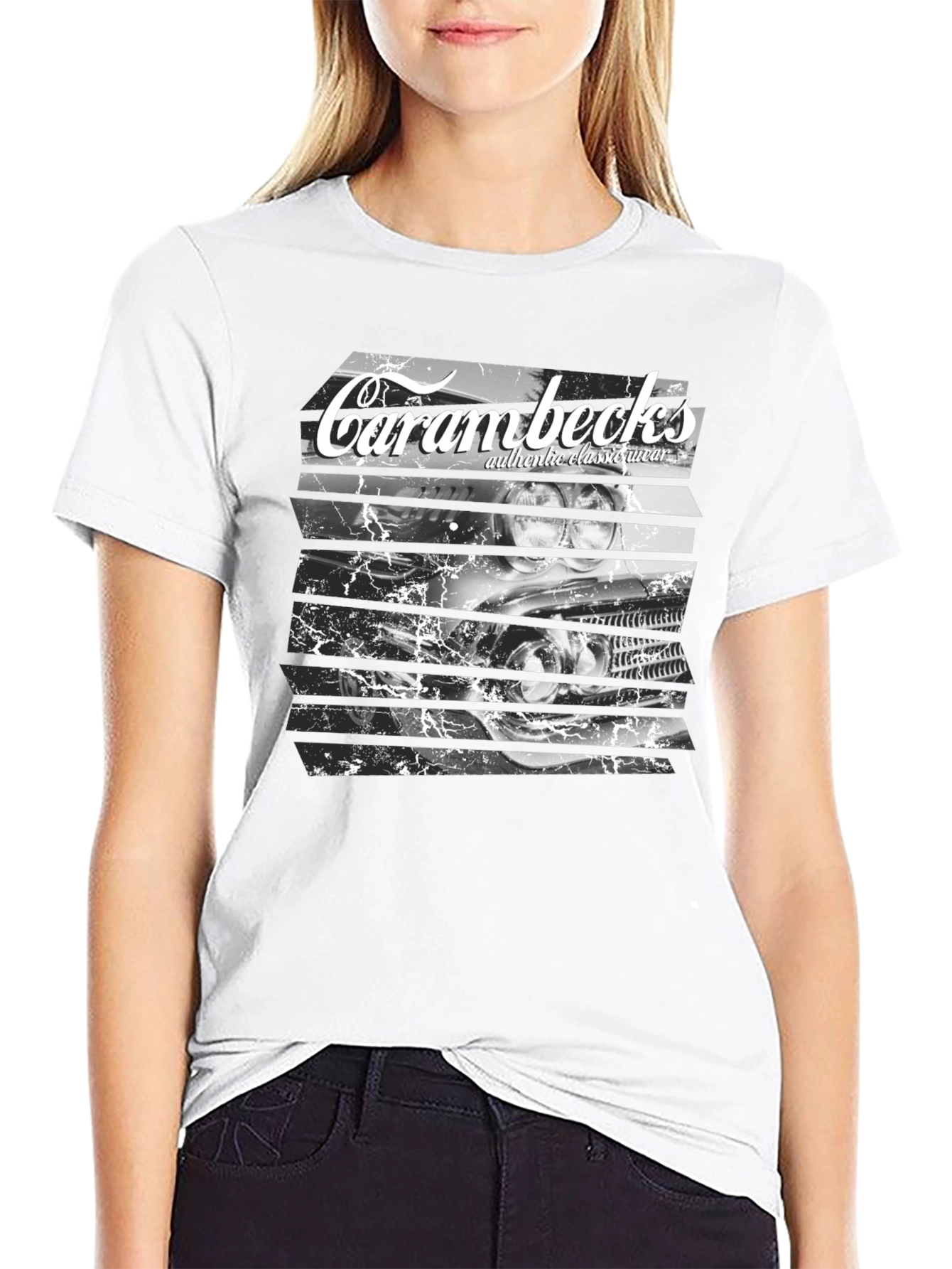 Carambecks Classic Car Graphic T-Shirt - Black