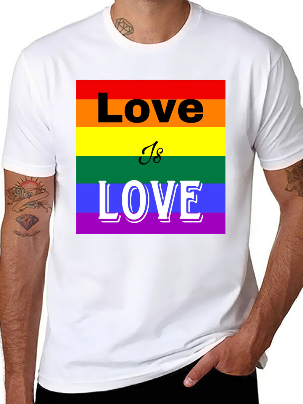 Pride Love is Love T-Shirt - LGBTQ+ Rainbow