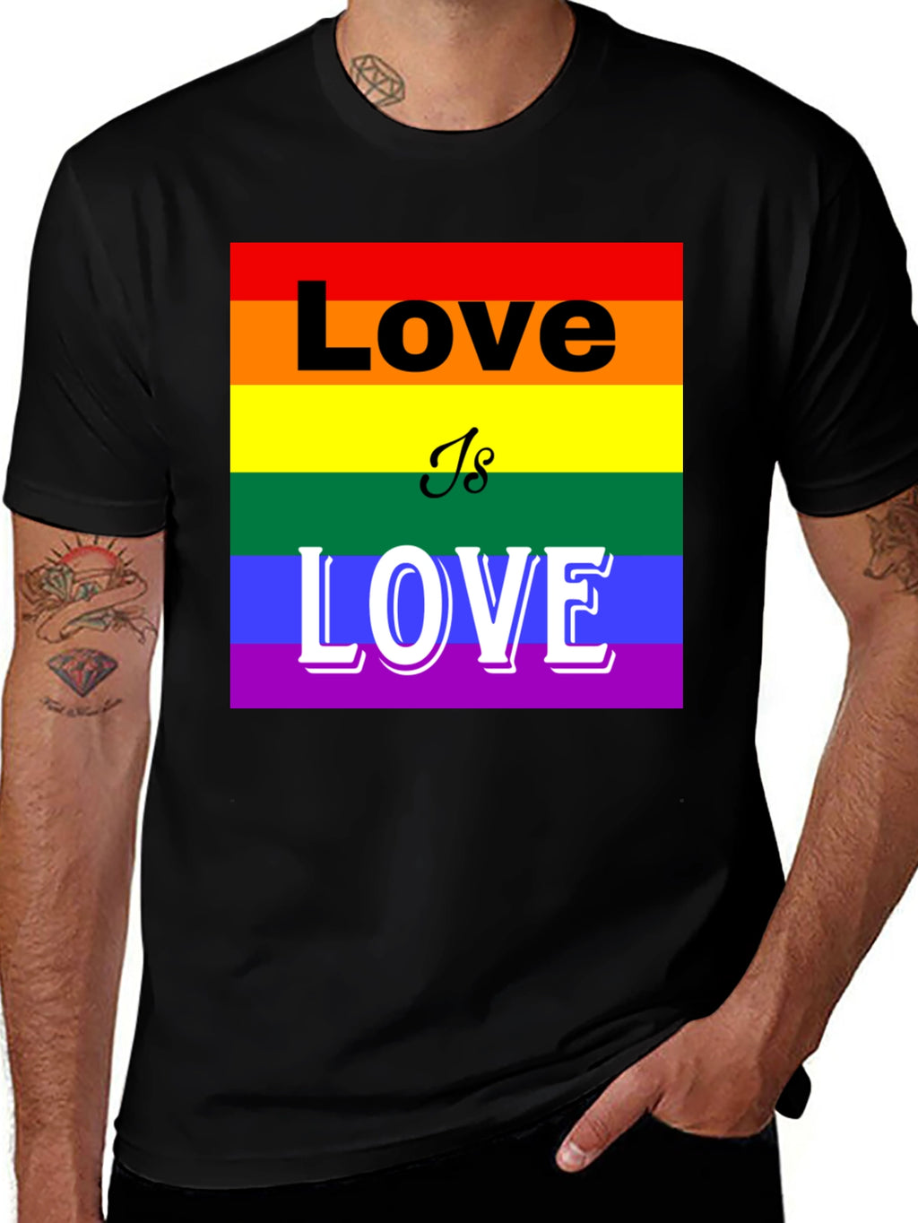 Pride Love is Love T-Shirt - LGBTQ+ Rainbow