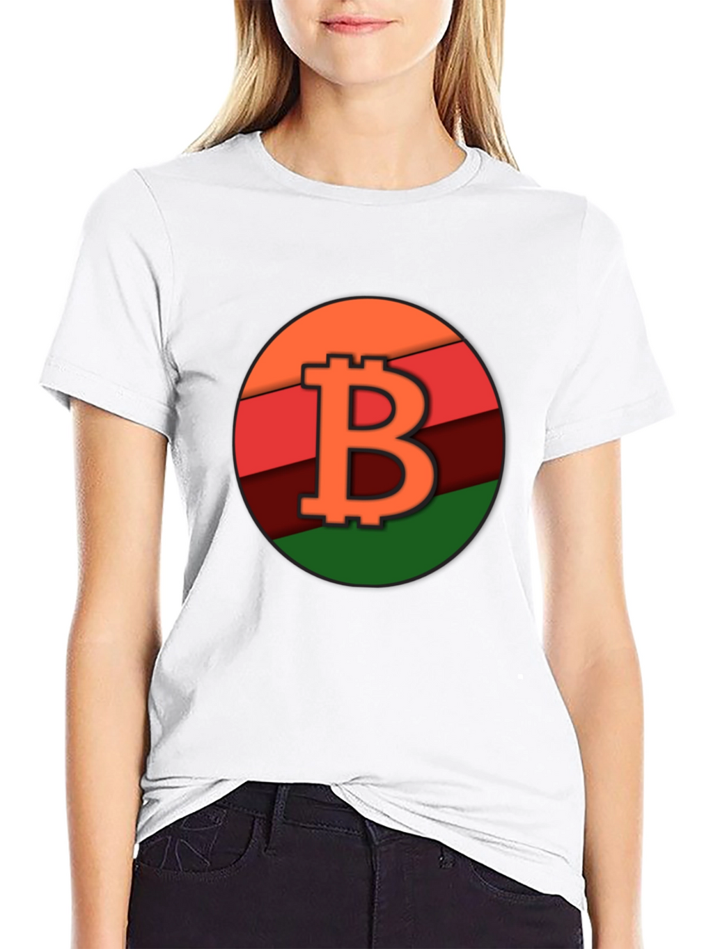 Bitcoin B Logo Graphic Black Tee